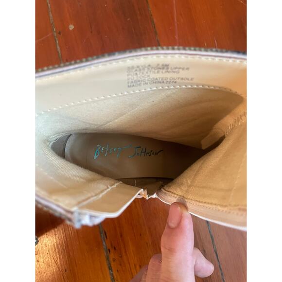 Betsey Johnson Silver Rhinestone Ankle Boots Sparkle Booties Women’s 7.5M - Picture 6 of 8